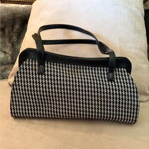 Vintage Elegant Black and White Women's Handbag
